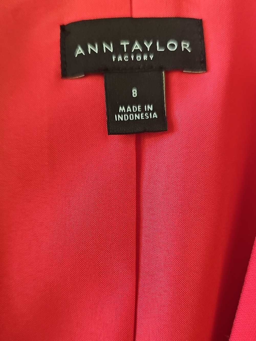 Ann Taylor Red One Button Blazer - Picture 6 of 12